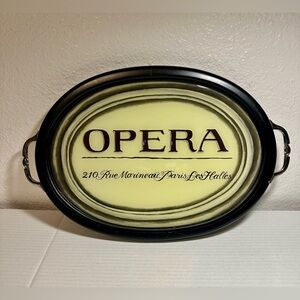 Oval Serving Tray with 2 Handles, Original Art on Tray by Angela Staehling Opera